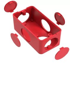 Caixa 5 Entradas para Condulete 1/2 - 3/4 Vermelho - Inpol