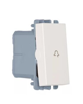 Módulo Interruptor Pulsador Símbolo Campainha 10A 250V (2610150-030) Branco Simon - S26
