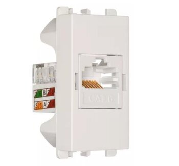 Módulo Tomada RJ45 CAT6e (2610544-030) Branco Simon - S26
