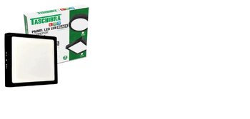 Plafon Painel Led 18W Lux Quadrado 21x21cm  Sobrepor Preto 4000K. Bivolt - Tascibra