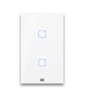 Interruptor Touch 2 Teclas Branco Weg Home Wi Fi