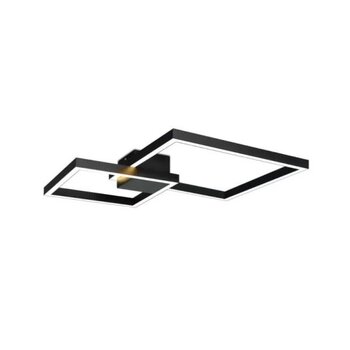 Plafon Sobrepor Case 40w. 3000K. dim. 8x45x45CM. Preto fosco - Spotline