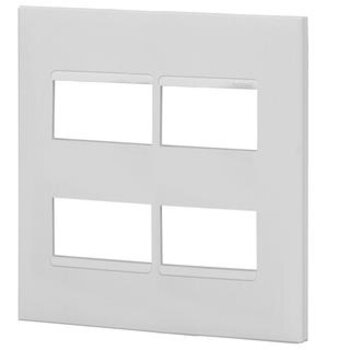 Placa 4x4 Para 2+2 Módulos Separados (618514BC) Branco Pial Plus+ - Legrand