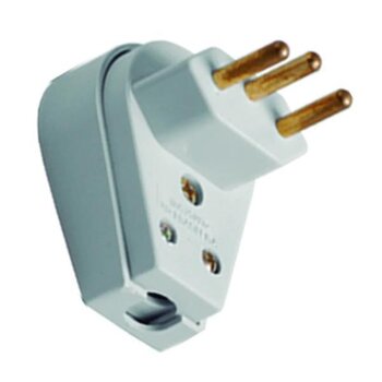 Tomada Pino 2P+T 10A Cinza - Ilumi