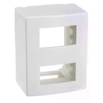 Caixa de Sobrepor 2 modulos 75 x 50 x 95mm. Sleek Branca (18645) Mar-girius