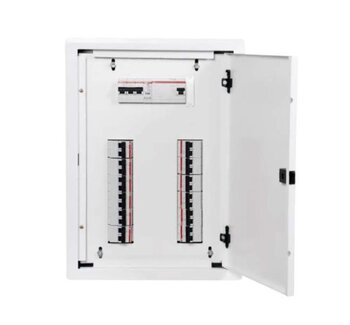 Quadro Distribuição Embutir C/ Barramento Trifasico P/ 44 Disjuntores 100A Branco - Andaluz