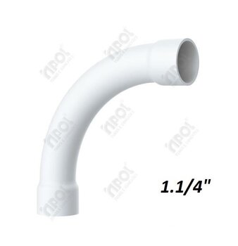Curva Longa com Bolsa 1.1/4 90° Branca - Inpol