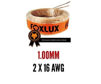 Cabo Bicolor Cristal 2x1,,00mm (2X16AWG) - (Rolo com 100 metros)