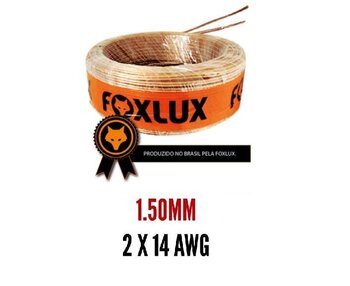 Cabo Bicolor Cristal 2x1,50mm (2X14AWG) - (Rolo com 100 metros)