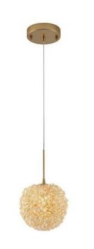 Pendente Cristal Jou 1xG9 Ouro Champagne  2736 - Nordecor