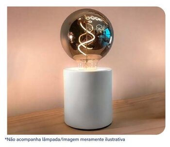 Abajur Branco para lampada E27 10XØ9cm.