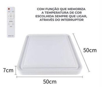 Plafon Zony  36W . Branco 2671-Nordecor