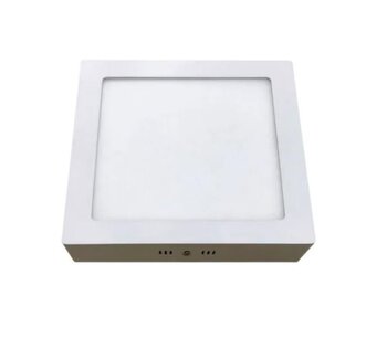 Painel de Sobrepor LED Quadrado Branco (3000K - Branco Quente) 17cm x 17cm x 2,8cm Bivolt 12W - MBLED