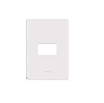 Placa de 1 Posto Com Suporte Para Movel Branco Simon 20