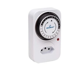 Timer Temporizador Analogico 96 Programações 10A Bivolt Branco - Decorlux
