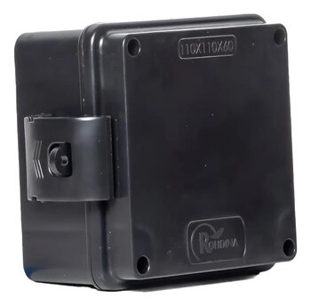 Caixa De Passagem ou Derivação Ip68 Rohdbox 110x110x60mm Preto - Rohdina