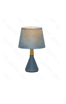 Abajur Cinza Com Cupula de Linho Cinza - Sindora