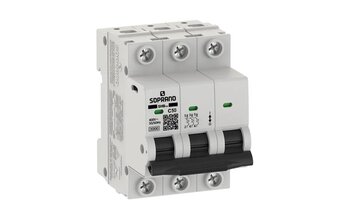 Disjuntor Tripolar 50A Curva C DIN 3KA - Soprano