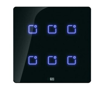 Interruptor Touch 6 Teclas Preto Wi Fi -  Weg home