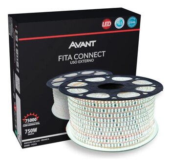 Fita led Externa Connect 220v. IP65. 15W/M. 13mm. 6500K. Metro - Avant