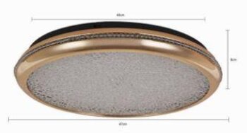 Plafon zova 35W 3000K ouro e brilho -  Nordecor