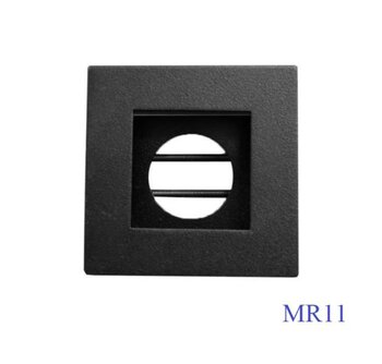 Spot Square Embutir Mini Dicróica Preto MR11 7cm x 7cm Bivolt - Montare