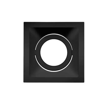 Spot Square Embutir Direcionável Preto Quadrado 1xGU10 9,6cm x 9,6cm Bivolt 15W - Stella