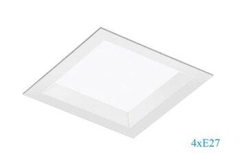 Spot Embutir Branco Quadrado (9002) 4xE27 37,5cm x 37,5cm x 13cm Bivolt - Inside