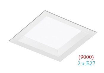 Spot Embutir Branco Quadrado (9000) 2xE27 19,5cm x 19,5cm Bivolt - Inside
