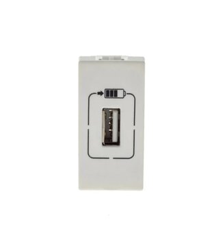 Tomada Carregador USB 1100mA Bivolt (615088BC) Branco Pial Plus+ - Legrand
