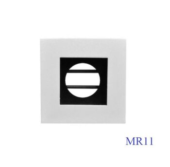 Spot Square Embutir Mini Dicróica Branco e Preto MR11 7cm x 7cm Bivolt - Montare
