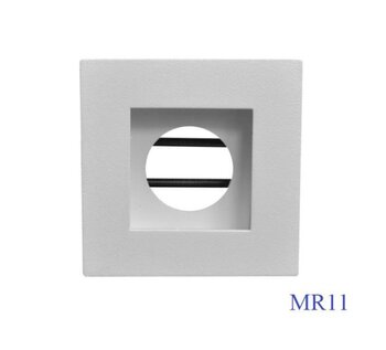 Spot Square Mini Dicróica Branco MR11 7cm x 7cm Bivolt - Montare