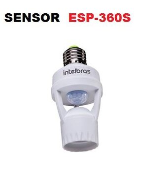 Sesnor Presença Teto para Iluminação Bocal E27 ESPi 360S - Intelbras