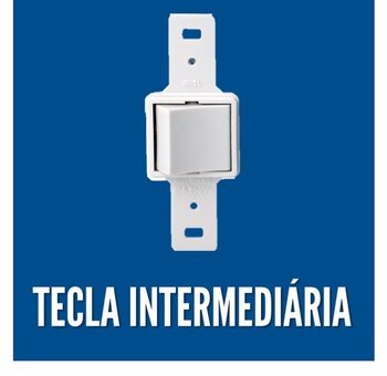 Modulo Interruptor Com 01 Tecla Intermediaria dupla 10A 250V Branco Klin - Weg