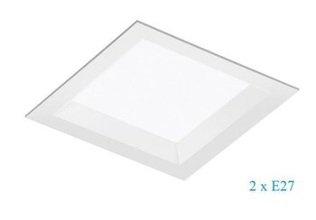 Spot Embutir Branco Quadrado (40093) 2xE27 24cm x 24cm Bivolt - Inside
