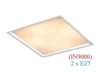 Spot Embutir Branco Quadrado (IN9000) 2xE27 19,5cm x 19,5cm Bivolt 25W - Inside