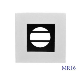 Spot Square Embutir Dicróica Branco e Preto MR16 8,4cm x 8,4cm Bivolt - Montare