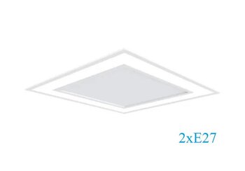 Spot White Edge com Cristais Incustrados Branco Embutir 2xE27 22,5cm x 22,5cm Bivolt - Montare