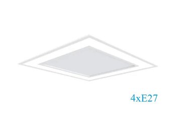Spot White Edge com Cristais Incustrados Branco Embutir 4xE27 42,4cm x 42,4cm Bivolt - Montare