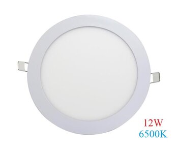 Painel de Embutir LED Redondo Branco (6500K - Branco Frio) Ø17cm Bivolt 12W - MBLED