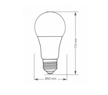 Lâmpada LED TKL A60 6500K 12V 9W - Taschibra