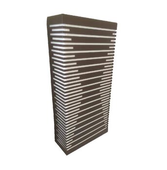 Arandela Box Silhueta G Retangular Acrílico Marrom (541) 40,5cm x 17,5cm  x 7,5cm 2xE27 - Metal Domado