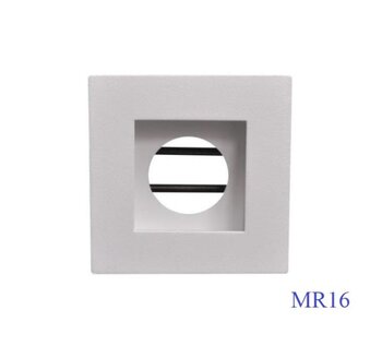 Spot Square Embutir Dicróica Branco MR16 8,4cm x 8,4cm Bivolt - Montare