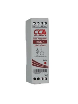 Relé Acoplador CCA 24Vca/Vcc com 1 Contato Reversível (9909) Sibratec
