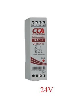 Relé Acoplador CCA 24Vca/Vcc com 1 Contato Reversível (9909) Sibratec