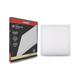 Painel de Sobrepor LED Quadrado Branco (4000K - Neutra) 60cm x 60cm Bivolt 45W - Avant
