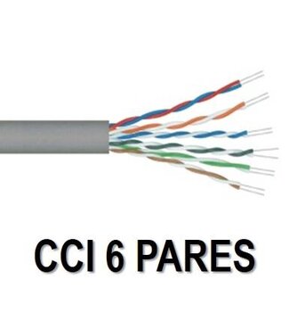 Cabo CCI 6 Pares x0,50mm Cinza - Metro.