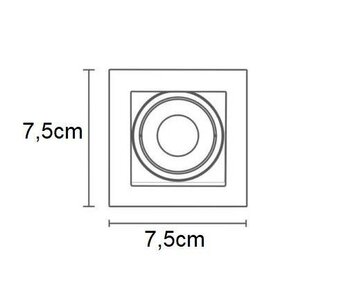 Spot de Embutir Conecta Quadrado 1xGU10 (MR11) 7,5cm x 7,5cm Branco - Evoled
