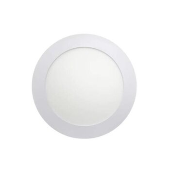 Painel de Sobrepor LED Redondo Branco (6500K - Branco Frio) Ø17cm x 2,8cm Bivolt 12W - Demi