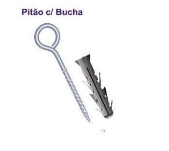 Pacote de Pitao C/ Bucha 6MM